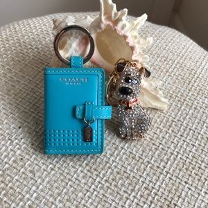 Coach picture holder/key ring, puppy key ring. New